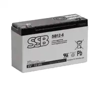 Akumulator AGM SSB SB 12-6 (6V 12Ah)